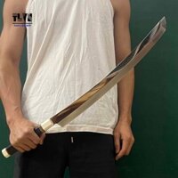 TLVN-Dao Làm Bếp dao cắt cá ngừ đại dương Maguro Kiri thép Bohler K110 hoàn thiện bóng gương mặt trước