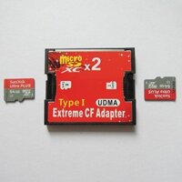 Tmoy Dual Micro SD TF Sang CF Card Adapter Cho MicroSD / HC Sang Compact Flash Type I Bộ Chuyển Đổi Đầu Đọc Thẻ Nhớ Cho Phụ Kiện Máy Ảnh TCVN