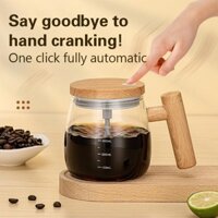Tmoy Hoàn Toàn Tự Động Cà Phê Khuấy 400ml Cốc Trộn Điện Cho Cà Phê Trà Sữa Ca Cao Tự Khuấy Cốc Cà Phê Thủy Tinh TCVN