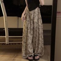 Tmzjx Hoa Thẳng Quần, Mùa Hè Thắt Lưng Ống Rộng Quần Rời, Chống Nắng Thường Ngày Thả Cảm Giác Yamamoto Quần Lụa Băng Nữ Nữ