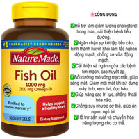 [TN-CHUẨN HÀNG MỸ] VIÊN UỐNG DẦU CÁ NATURE MADE FISH OIL 1000mg - 300mg Omega 3