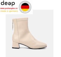 [TN] Giày Boot Cổ Thấp Mũi Vuông Cao 3cm 1081 Màu Kem DEEP15 https://yeuhangduc.vn/