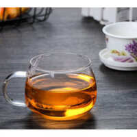 TN Ly Thủy Tinh Puka Cốc Thủy Tinh Chịu Nhiệt Có Lõi Sứ Tặng Kèm Đế Nến Mini Dùng Pha Trà Detox Trà Hoa Size 350ml BLS01