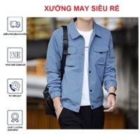 [TN04] Áo khoác kaki vải dày 2 lớp bomber phối túi trơn cá tính đẹp-A1010