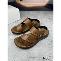 [TN05] - Dép Nam Quai Hậu Da Bò Cao Cấp Đế Kếp Siêu Bền, Da Mềm Đi Nước Thoải Mái
