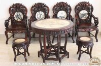 TN061 Bộ bàn ghế trúc Trắc đục 2 mặt 7 món ( Anh Minh, Bắc Giang )