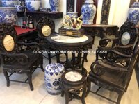 TN091 Bộ bàn ghế trúc Trắc gỗ Trắc hàng tái ( Anh Long, Quảng Ninh )