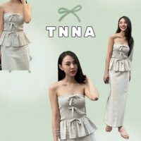 TNNA_Áo quây, áo ống linen thắt nơ dễ thương