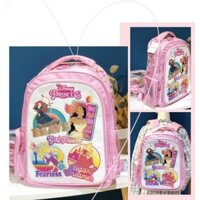 TNS - Balo cho bé siêu nhẹ chống gù Disney princess backpack-chất vải xịn sò chuẩn hãng-màu hồng siêu cute