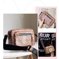 TNS - Túi đeo chéo unisex form hộp trendy B•B•R nylon crossbody bag -chất liệu chống thấm - hoạ tiết hãng đặc trưng