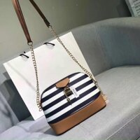 TNS - Túi hến Aldio đeo chéo Leather Crossbody Bag-sọc trắng đen cá tính