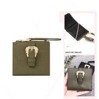 TNS-Ví nữ ngắn cầm tay [HOTTREND] khoá hoàng gia VSJ medium wallet-[VÍ NỮ DA THẬT]-màu xanh rêu trendy