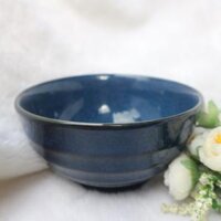 Tô ăn cơm xanh dương đậm – Phong cách Nhật – Chắc chắn – Chống nứt mẻ – Chống dính – Men cao cấp