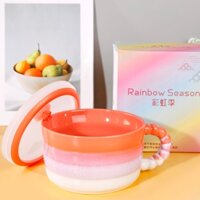 Tô ăn mì quai ngọc trai có nắp đậy 1000ml