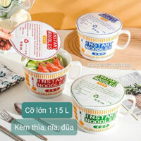 Tô ăn phở 1l, bát ăn mỳ có nắp bằng sứ 1000ml cao cấp, bát ăn phở mỳ có quai, ly cốc ăn mì to, ca phở bằng sứ