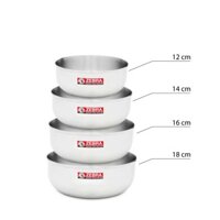 tô bát đựng cơm,canh Inox 304 Zebra 16cm - 111016 Thái lan