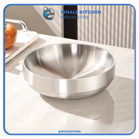 Tô bát inox chuẩn Hàn Quốc 2 lớp cách nhiệt Premium dùng ăn mì lạnh phong cách Hàn Quốc