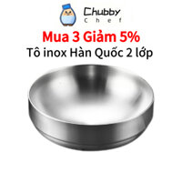 Tô bát inox chuẩn Hàn Quốc 2 lớp cách nhiệt Premium dùng ăn mì lạnh phong cách Hàn Quốc
