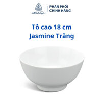 Tô cao 18 cm Jasmine Trắng - Gốm sứ cao cấp Minh Long I