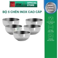 Tô chén inox 304 cao cấp Fivestar 2 lớp , hàng xuất khẩu - 5 Chén 13cm