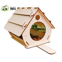 Tổ chim bằng gỗ với cá rô Chim ăn Hộp tổ chim gia đình Thích hợp để trang trí sân vườn ngoài trời 1 mảnh