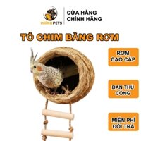 Tổ chim yến Tổ vẹt Tổ chim khuyên Tổ chim các loại có thang bằng rơm dệt tay thủ công tinh xảo (NCTV03)