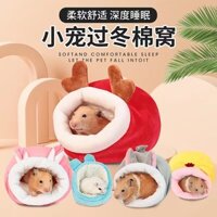 Tổ chuột hamster giữ ấm mùa đông, bông giữ ấm mùa đông, tổ ngủ, túi ngủ, nhà, gấu vàng, tổ hamster