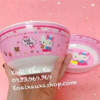 tô - dĩa nhựa ăn cơm hoạt hình hello kitty siêu xinh (dvt: 1 cái)hàng nhựa Thailand
