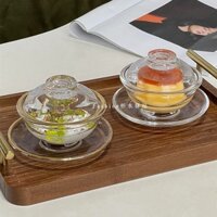 Tô Đựng Thức Ăn Bằng Thủy Tinh Trong Suốt Dày Dặn Có Nắp Đậy