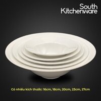 Tô gấm 16cm, 18cm, 20cm, 23cm, 27cm Daisy Lys Trắng Ngà sứ tráng men cao cấp Minh Long