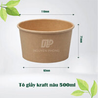 Tô giấy kraft dáng cao 500ml