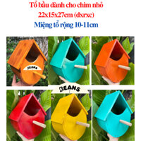 Tổ gỗ bầu đủ màu dành cho chim, vẹt dòng nhỏ như : finch, yến phụng, 7 màu, lovebird, .... tặng kèm móc treo tổ
