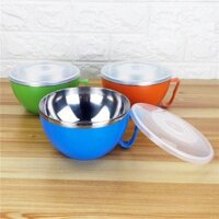 Tô Inox 2 Lớp Hàn Quốc 900Ml Có Nắp Đậy Giữ Nhiệt Ăn Mì, Đựng Cơm Văn Phòng, Rau Củ Quả Đa Năng