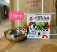Tô inox cách nhiệt 2 lớp chống nóng size 14cm 16cm 18cm 20cm – Bát ăn cơm inox Cách Nhiệt:20cm