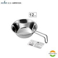 Tô inox có tay cầm Echo Metal 12 13 16cm - Hàng nội địa Nhật Bản - 12cm