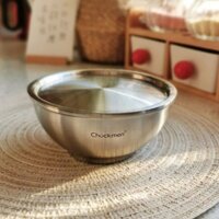 Tô inox đa năng chokmen có kèm nắp - Tô, chén Inox 304