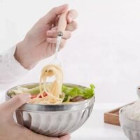 Tô Inox Xoắn Cao Cấp Không Gỉ, Tô Chén Inox 2 Lớp XOắn Chịu Nhiệt