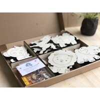 Tô màu gỗ 20 ĐỘNG VẬT tặng kèm nam châm hít tủ lạnh