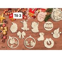 Tô màu gỗ chủ đề noel cho bé TM1006