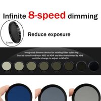 to ND400 Slim Fader Variable Adjustable  Filter Optical Glass - 37mm - 77mm