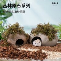Tổ Ngủ Bằng Đá Sứ Tự Nhiên Cho Chuột Hamster Thú cưng hamster đá tổ gốm gốm thô cảnh quan thiên nhiên cảnh quan đường hầm gấu lùn tổ ngủ phòng trú ẩn phòng hamster nguồn cung cấp cảnh quan vật liệu cảnh quan khai quật đường hầm nặng nhà làm mát mùa hè