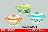 Tô nhựa có nắp 3600ml (24x16cm) PN/H3006E 12/1