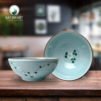 Tô phi 18 vẽ đào trắng gốm sứ Bát Tràng đường kính 18cm