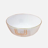 Tô sâu 18cm(768) hoạ tiết vuông thủy tinh ngọc cao cấp USA Home Set (sứ Mỹ), nhập khẩu, an toàn cho sức khỏe_KokiaHome