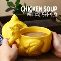 Tô soup / cốc nước bằng sứ hình Gà luộc nguyên con vui nhộn siêu bựa