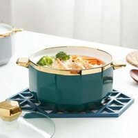 Tô sứ có nắp, tô sứ ăn mì nắp kính hình vương miện cao cấp cực sang chảnh