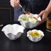 Tô sứ salad Origami, tô sashimi, tô canh sứ trắng bóng cao cấp