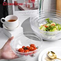 Tô trộn salad, tô lớn bằng nhựa cao cấp màu trắng trong - nhiều size - 4L