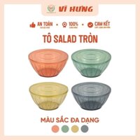 Tô trộn salad tròn nhựa Vĩ Hưng size nhỏ 1700ml