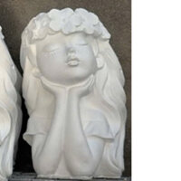 tô tượng bình hoa cô gái cắm hoa (có kèm màu)